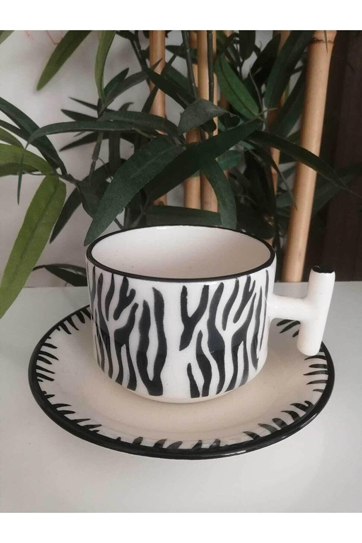 Black Modern Plus 2 Kişilik Çay Kahve Fincan Takımı