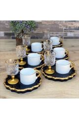 Beauty Black 6 Kişilik Türk Kahve Fincan Takımı