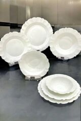 24 Parça Arcopal Beyaz Yemek Takımı