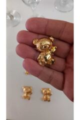 6 Adet Çok Amaçlı Metal Dekoratif Ayıcık Objesi 3 cm