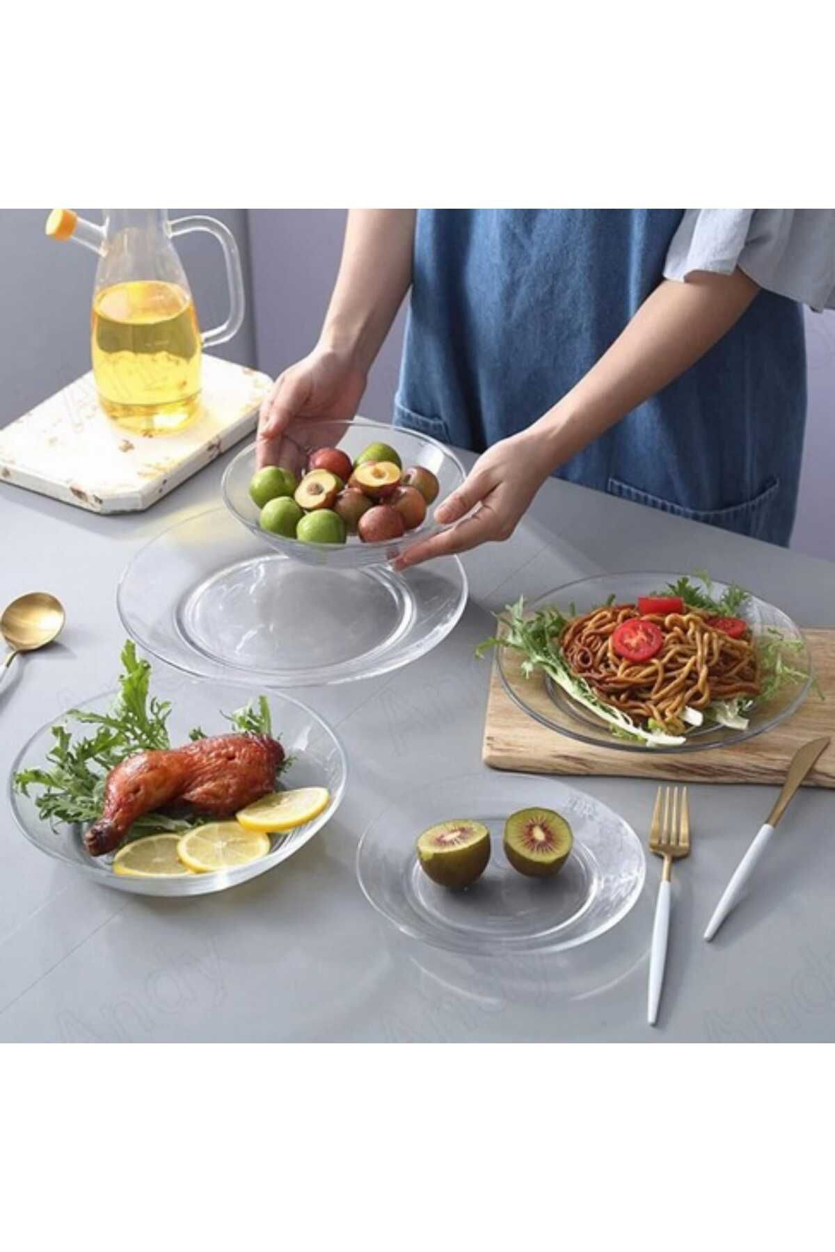 25 cm 6 Kişilik Servis Sunum Tabağı