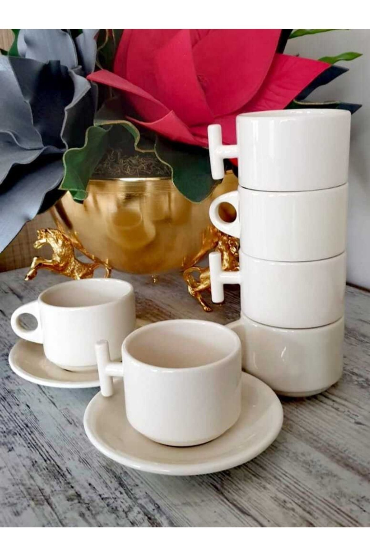 Modern Plus 4 Kişilik Çay Kahve Fincan Takımı