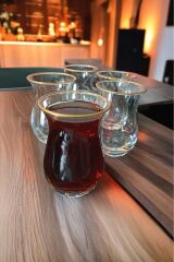 Yaldızlı Galata Çay Bardağı 6'lı 175 cc
