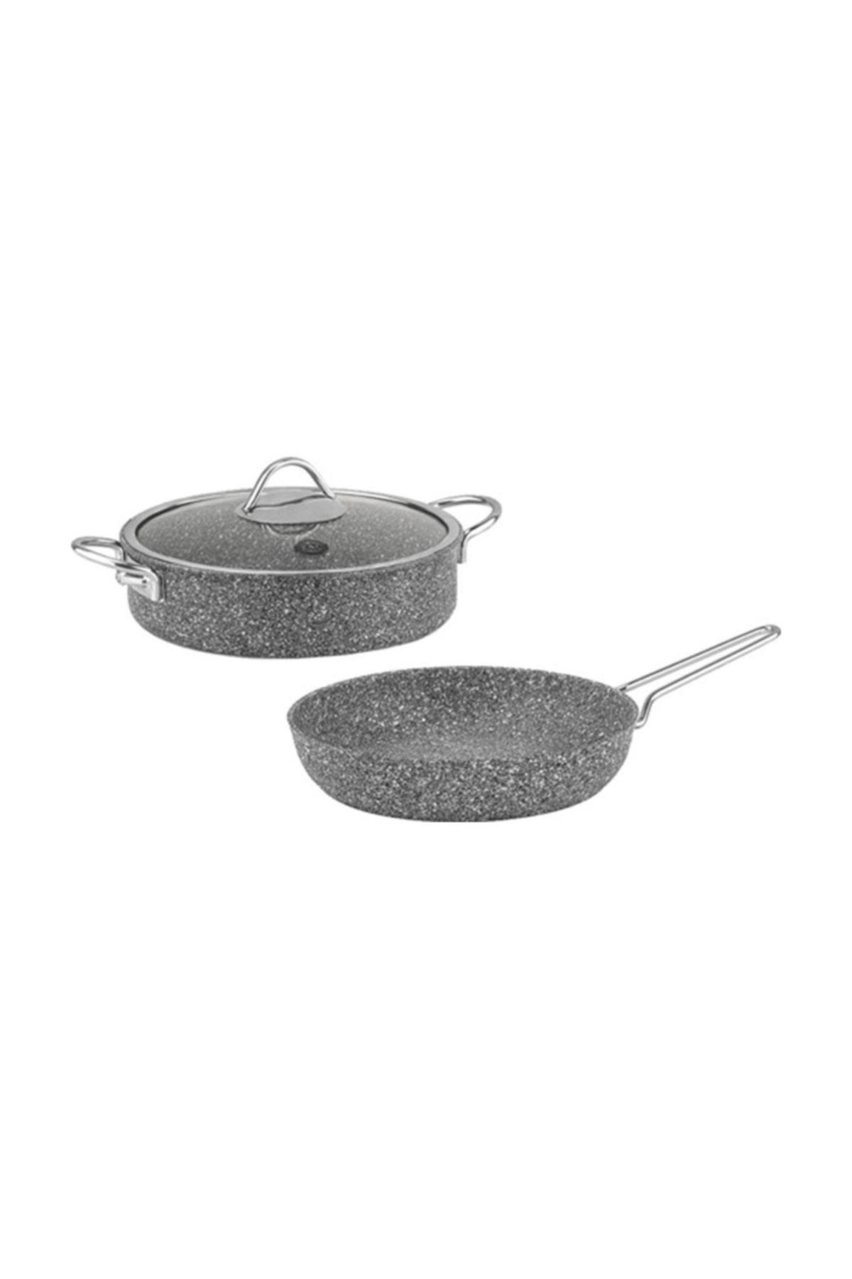 Basık Tencere Ve Tava 26 Cm %100 Granit Taç