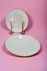 6 Adet 19 cm Yaldızlı Arcopal Pasta Tabağı
