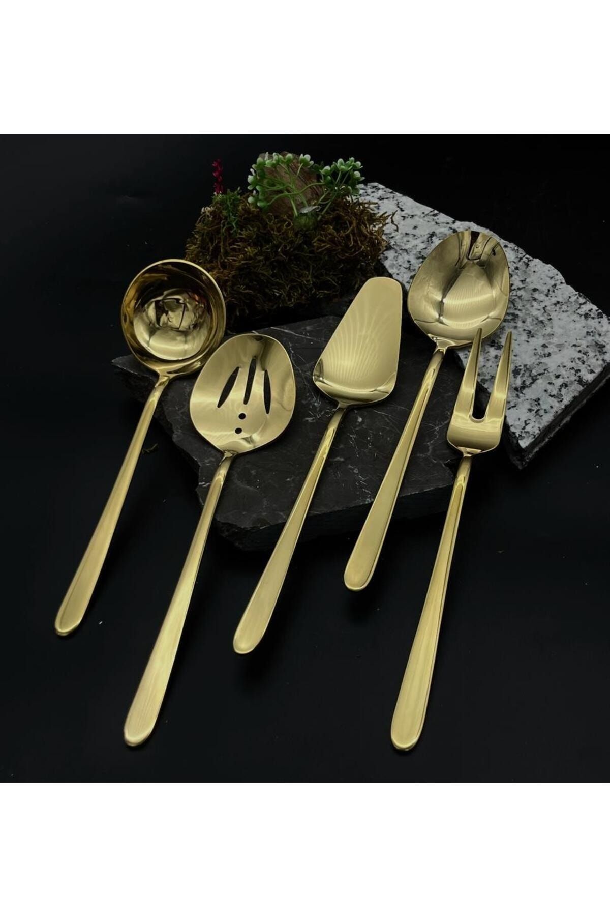 BAHAMA 5 PARÇA  TİTANYUM GOLD SOS SERVİS TAKIMI