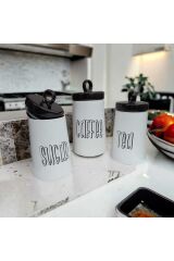 3'lü  Bistro Black Saklama Kavanoz Seti