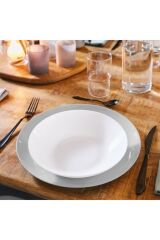 Arcopal Zelie Beyaz 6'lı 20 Cm.6 Kişilik Çukur Yemek Tabağı.