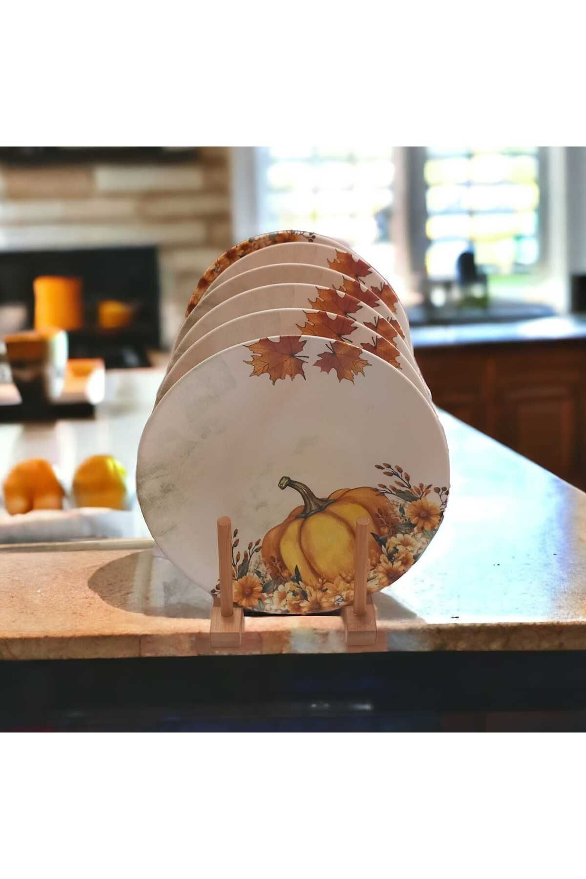 6 Adet 20 cm Balkabağı Pasta Seti