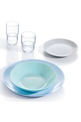 6' Lı Zelıe Beyaz 21 cm Yemek Tabağı.