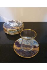Sarı Pasifik Seramik 6'lı Çay Tabağı