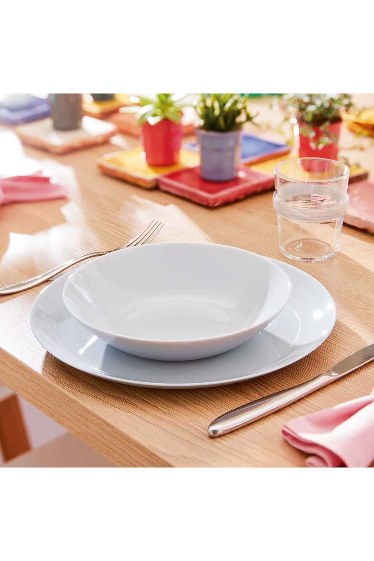 6 Kişilik Diwali Gri 21 cm  Yemek Tabağı