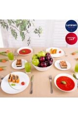 Madame Luda Carine Zelie Beyaz 24 Parça 6 Kişilik Yemek Takımı.servis-yemek-çorba-pasta.