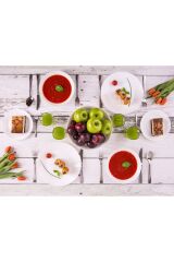 Carine Zelie Beyaz 25 Parça 6 Kişilik Yemek Takımı.