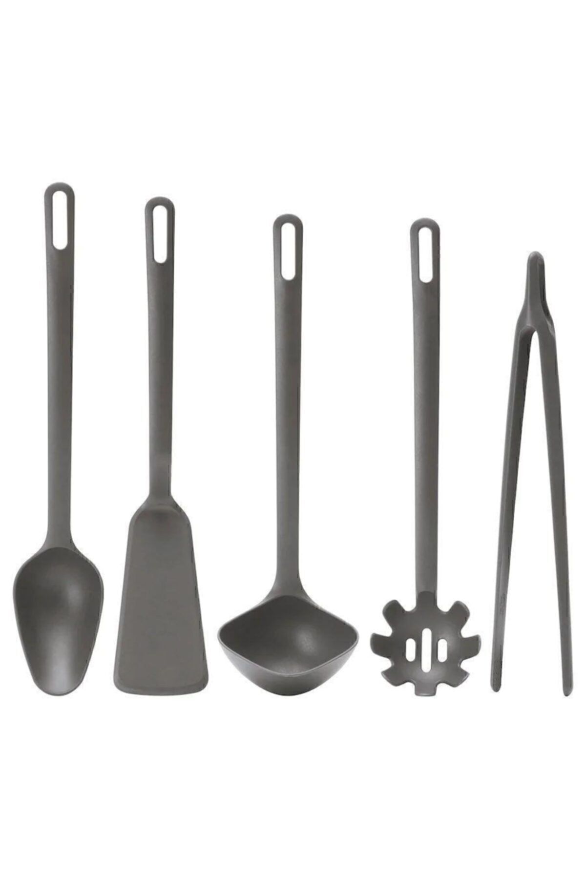 Fullandad Spatula, Kaşık, Kepçe Makarna Kaşığı, Maşa 5'li Mutfak Pişirme Seti