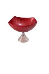 Ayaklı Cam Kase 26x12 cm Kırmızı