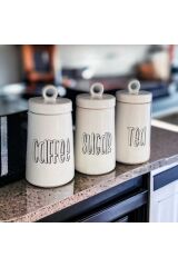 3'lü Lüks Bistro Saklama Kavanoz Seti