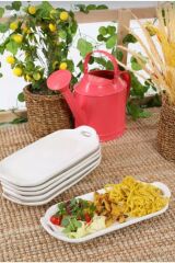 6 Kişilik White Servis Sunum Tabağı