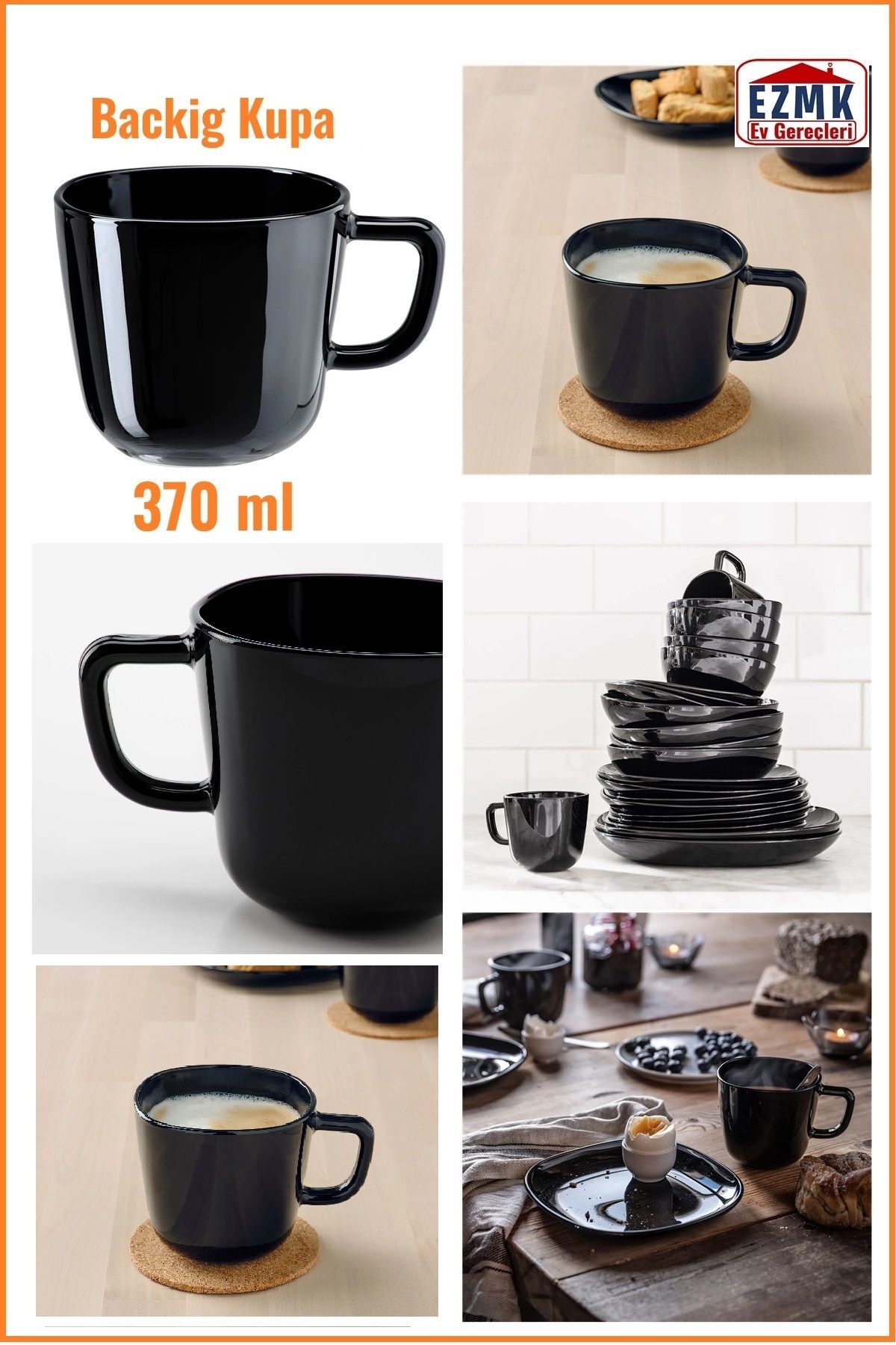 Backıg Kupa Siyah 370 ml 60475335
