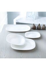 Carine Temperli 12 Parça Yemek Takımı.beyaz 6 Adet 27 Cm.servis Ve Beyaz 6 Adet 21 Cm.yemek Tabağı.