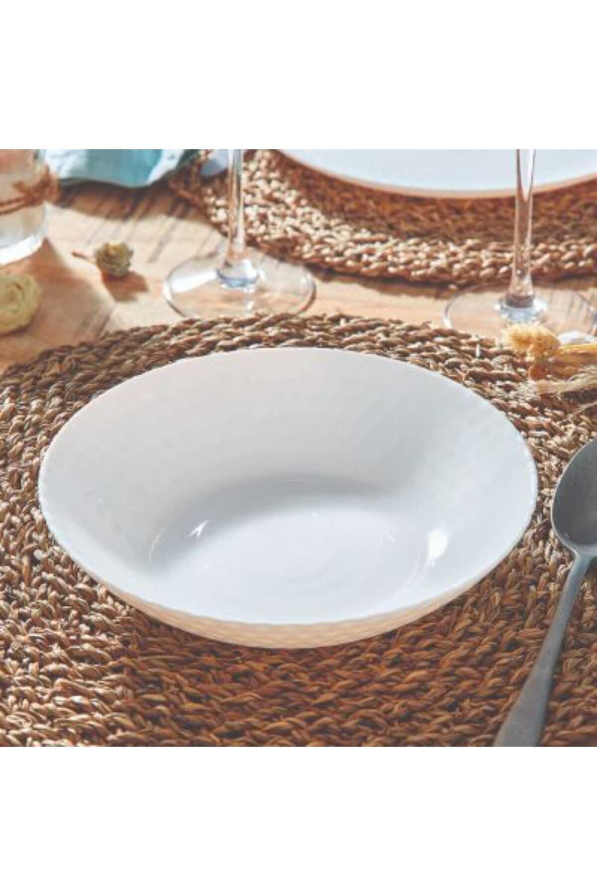 Pampille Yemek Tabağı Beyaz 6'lı 20cm