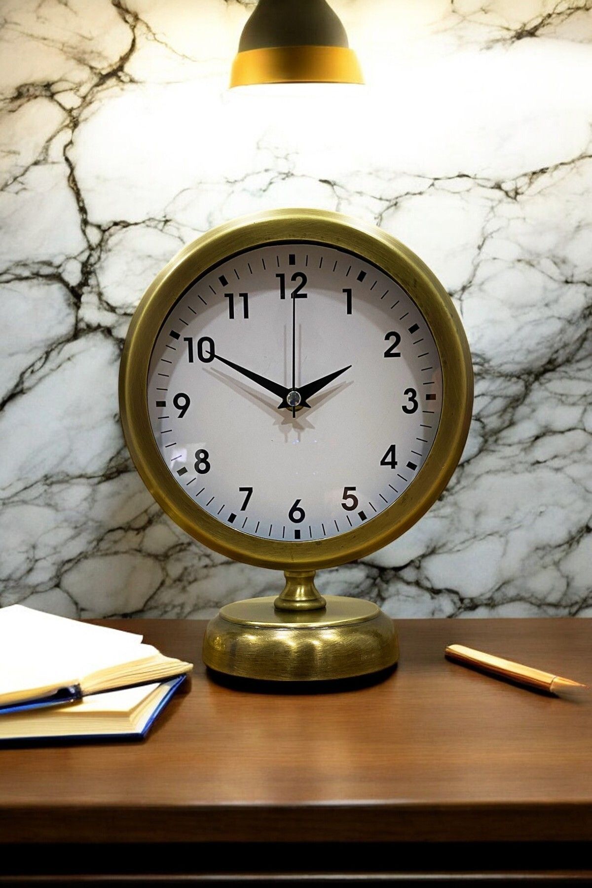25X20 Cm Eskitme Metal Masa Saati Masa Dekorasyonu Ev Ofis Masa Aksesuarı