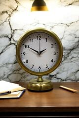 25X20 Cm Eskitme Metal Masa Saati Masa Dekorasyonu Ev Ofis Masa Aksesuarı