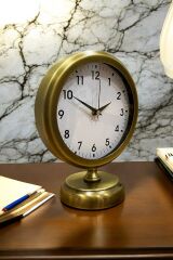 25X20 Cm Eskitme Metal Masa Saati Masa Dekorasyonu Ev Ofis Masa Aksesuarı