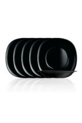 Carine Noir Siyah Pasta Tabağı 19cm 6lı Set