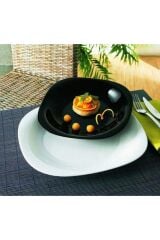 Carine Noir Siyah Pasta Tabağı 19cm 6lı Set
