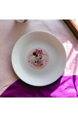 Özel Seri  minnie  Diwali Pasta Tabağı Beyaz 6'lı 19cm