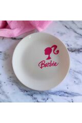 Özel Seri  Barbie Diwali Pasta Tabağı Beyaz 6'lı 19cm