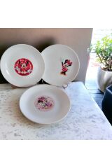 Özel Seri Asr  minnie  Diwali Pasta Tabağı Beyaz 6'lı 19cm