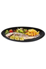 Siyah Servis Sunum Tabağı 33 cm