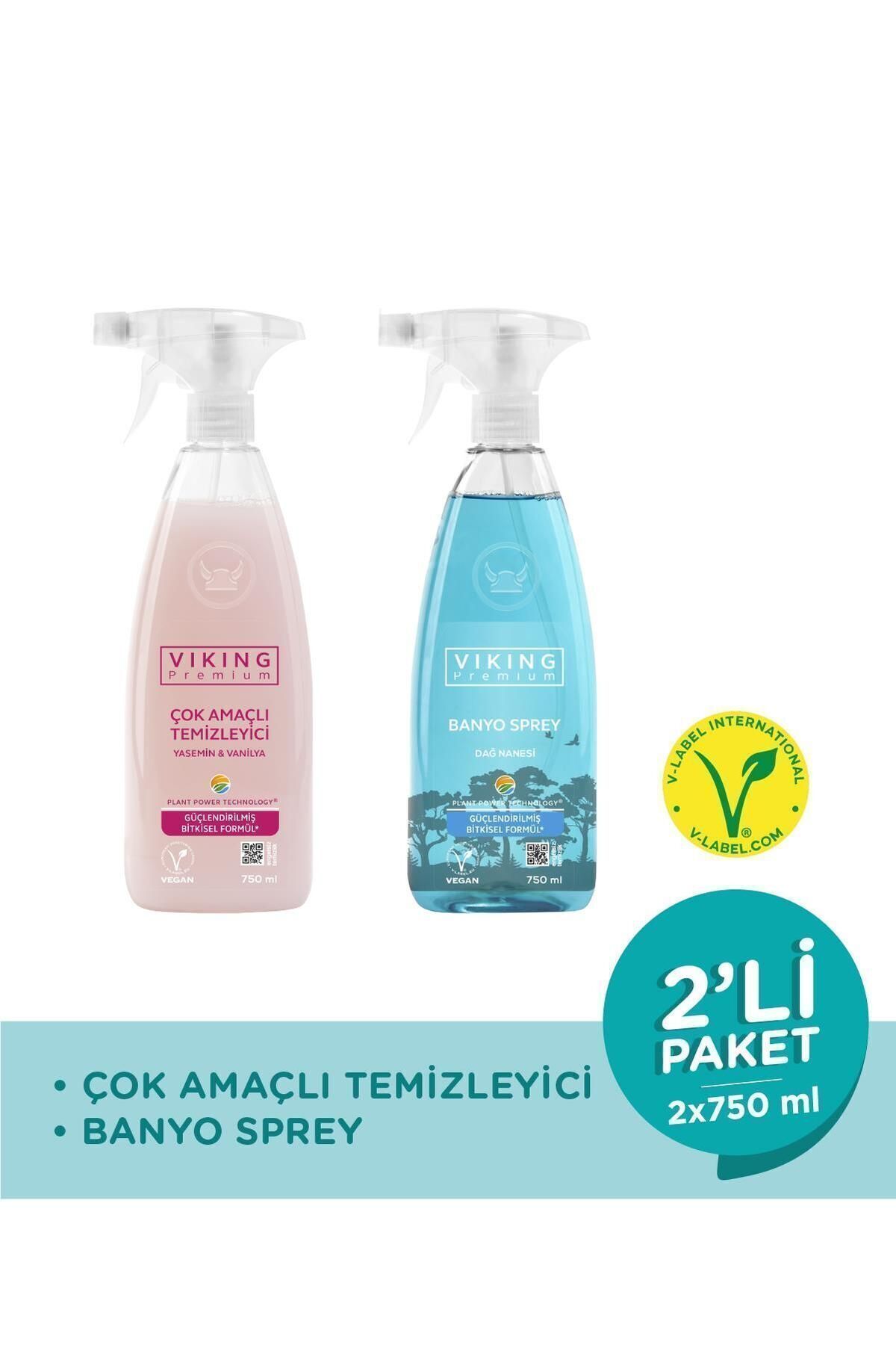 Premium 2'li (çok Amaçlı Yüzey Temizleyici , Banyo Dağ Nanesi) Paket 750 Ml X 2 Adet