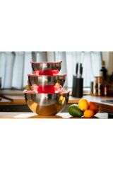Mixo 3'lü Karıştırma Ve Saklama Kabı 16cm-20cm-24cm