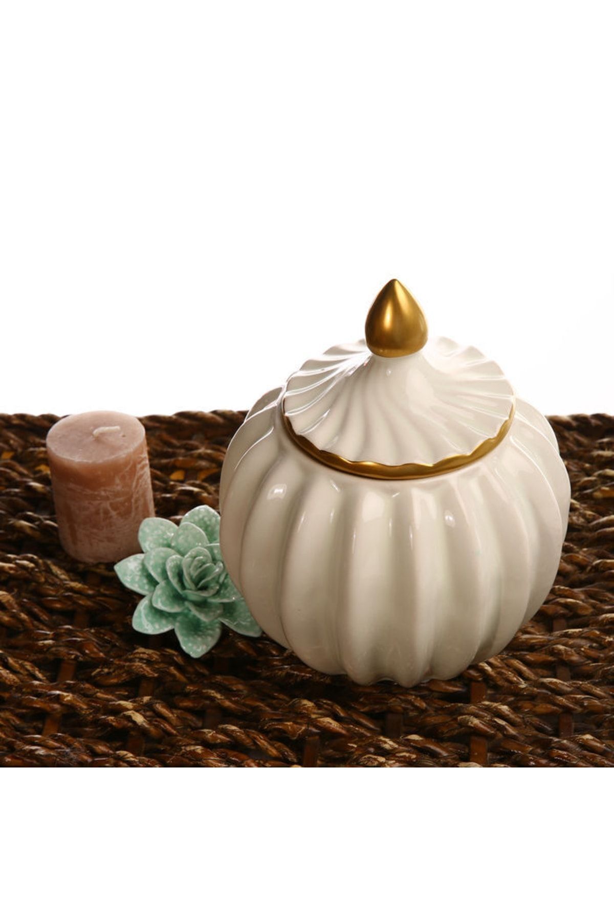 Soft Dekoratif Obje - Krem - 22x18 Cm