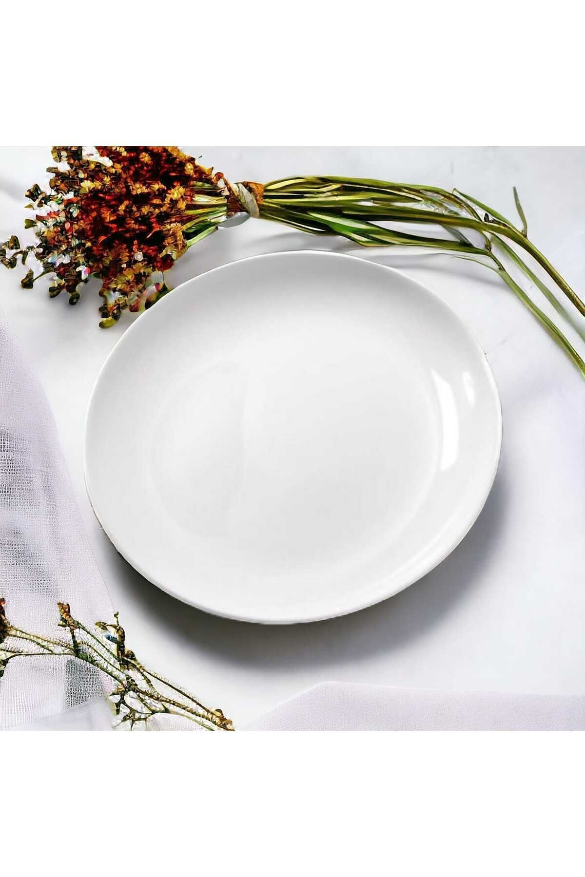 6'lı 25 Cm Diwali Servis Tabağı Beyaz
