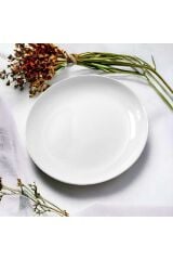 6'lı 25 Cm Diwali Servis Tabağı Beyaz