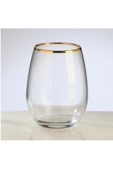 420725 Amber 6'lı Bardak-gold Detaylı/ 570 ml
