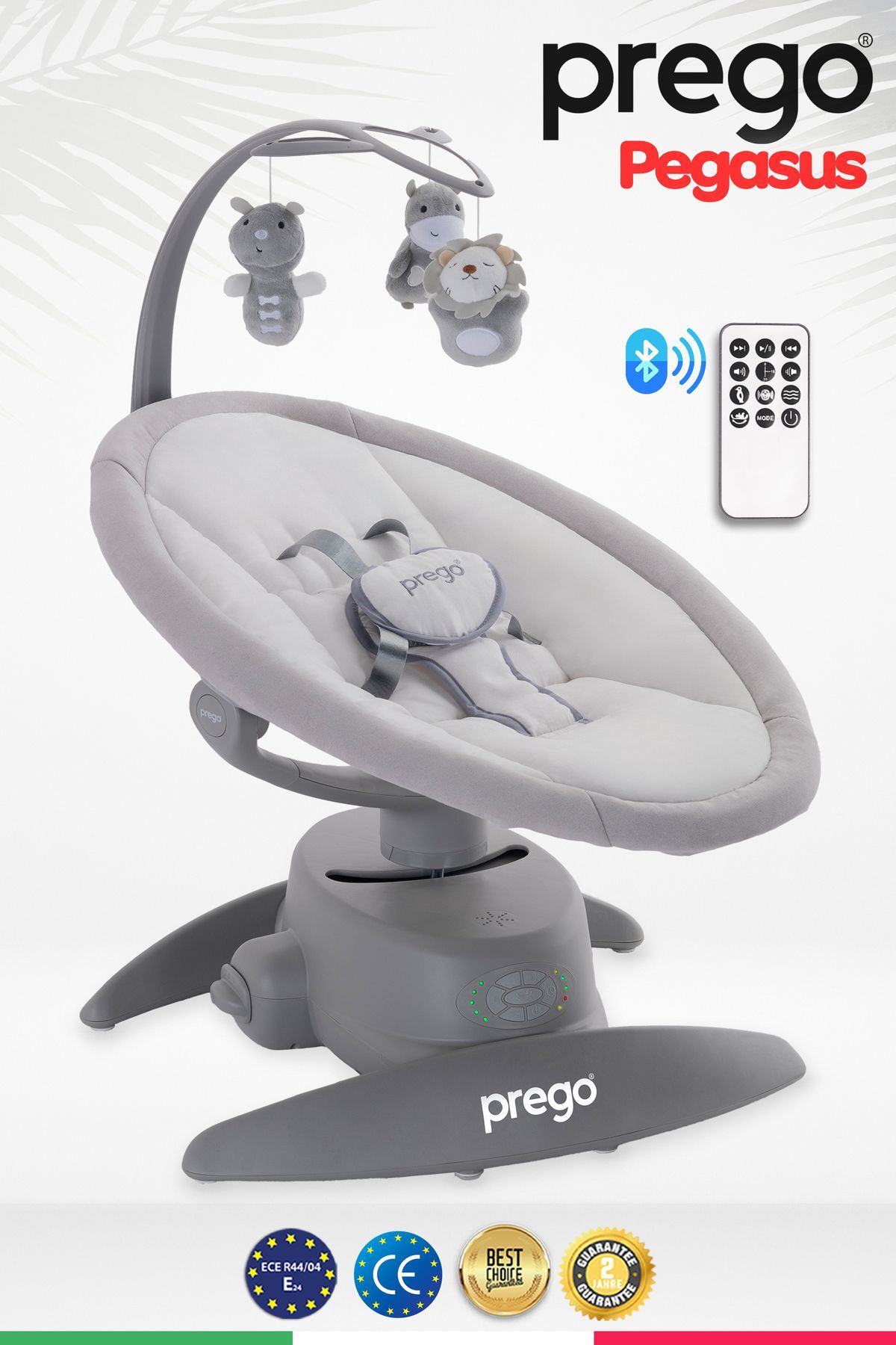 Pegasus Dönebilen Elektrikli Ve Pilli Otomatik Sallanan Ana Kucağı Bluetoothlu