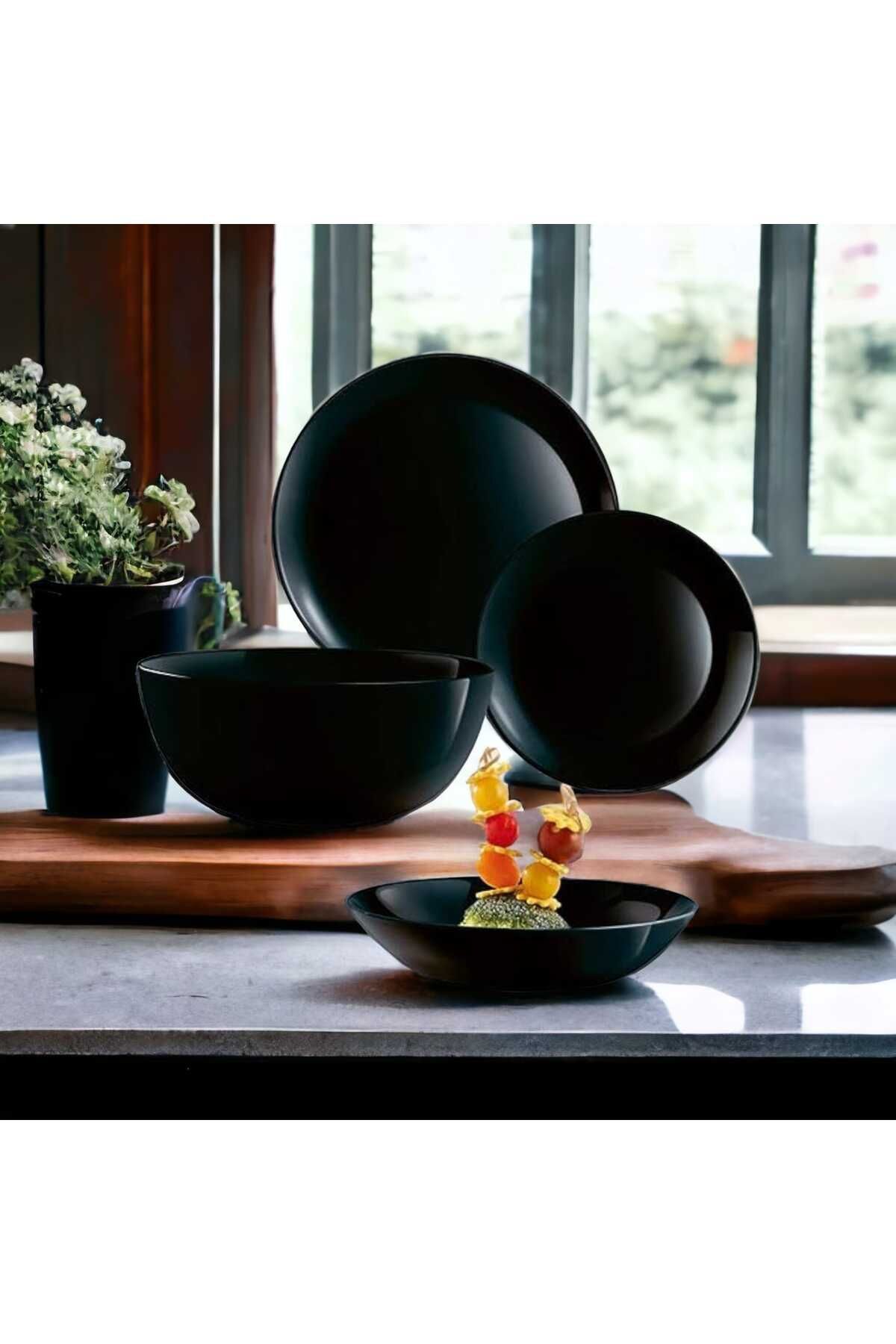 Diwali Black 24 Parça Yemek Seti