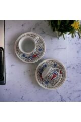 6 Kişilik 12 Parça Elegance Porselen Türk Kahve Fincan Takımı