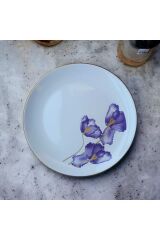 25 cm Lotus Desenli 2'li Servis Tabağı