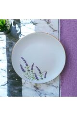 25 cm Lavanta Desenli 2'li Servis Tabağı