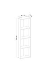 Beyaz 4 Raflı Kitaplık 160x44x20
