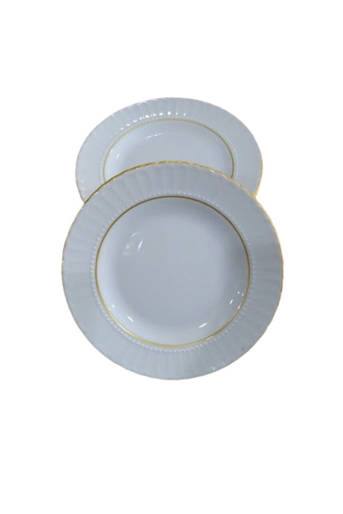6 Adet Sedef Yaldızlı Yemek Tabağı 19 cm