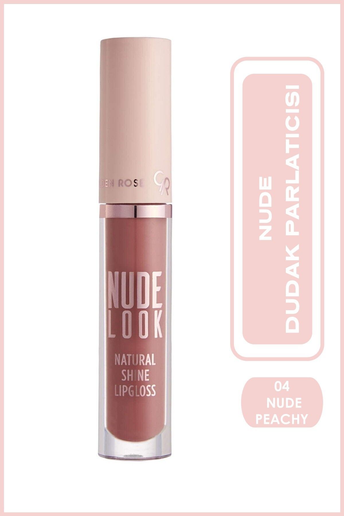 Nude Look Natural Shine Lipgloss No:04 Peachy Nude - Dudak Parlatıcısı