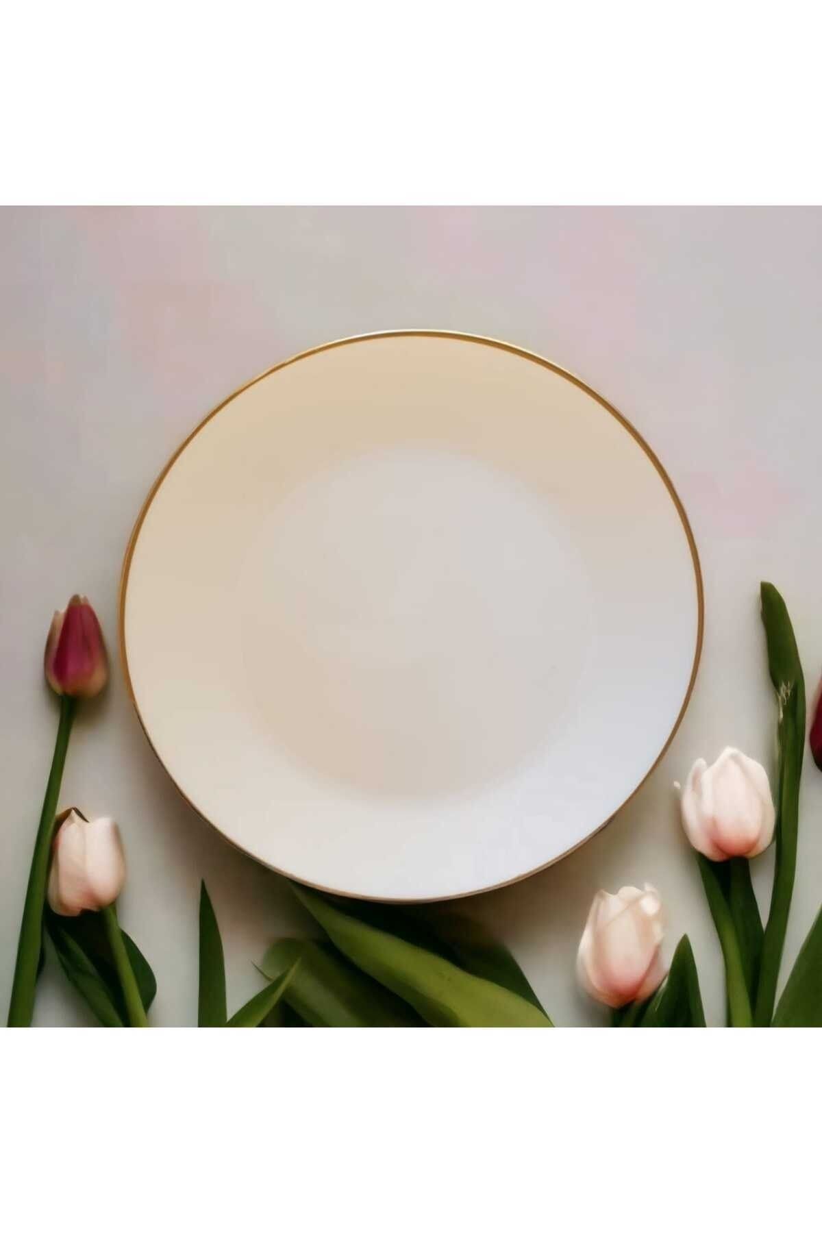 6 Kişilik Arcopal Zelie Special Altın Yaldızlı 26 Cm Servis Tabağı