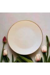 6 Kişilik Arcopal Zelie Special Altın Yaldızlı 26 Cm Servis Tabağı
